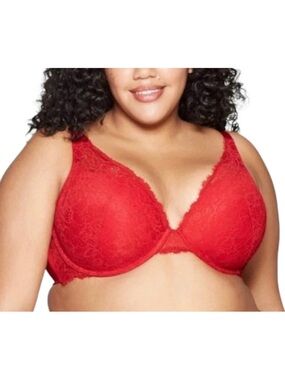 Auden Plus-Size Lace Underwire Bra - Red